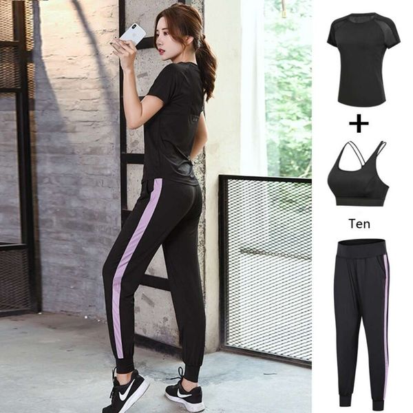

Shipment Flash Internet Celebrity Sports Set for Women's 2019 Running Gym Yoga Suit, Summer Thin Quick Drying Clothes