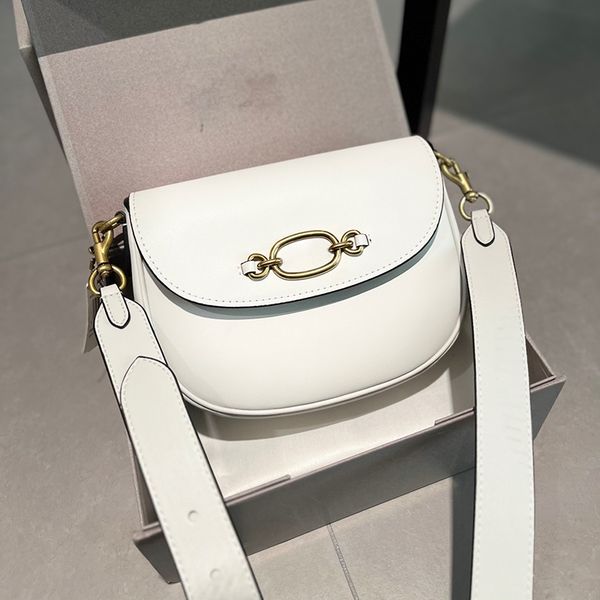 

Designer Bag Saddle Bag coaches bag Shoulder Bags Handbag Fashion Cross Body Bag Womens Classic Luxury Retro Handbags Evening Bag purse, White