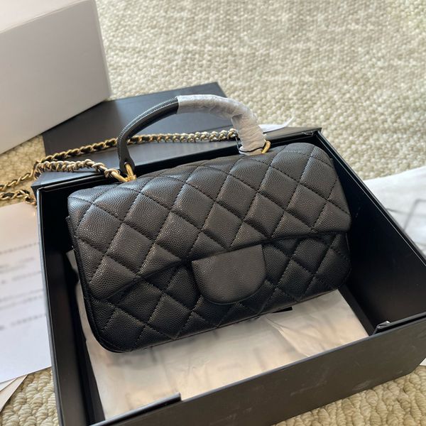 

Designer bag High Quality Fashion Luxury bags CF litchi rind Caviar Premium Handbag for women 2024 Diamond check shoulder bag Crossbody bag, Black