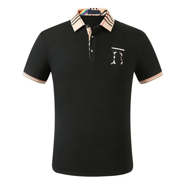 

High end embroidered short sleeved cotton polo shirt men s T shirt Korean fashion clothing summer luxury top, #4