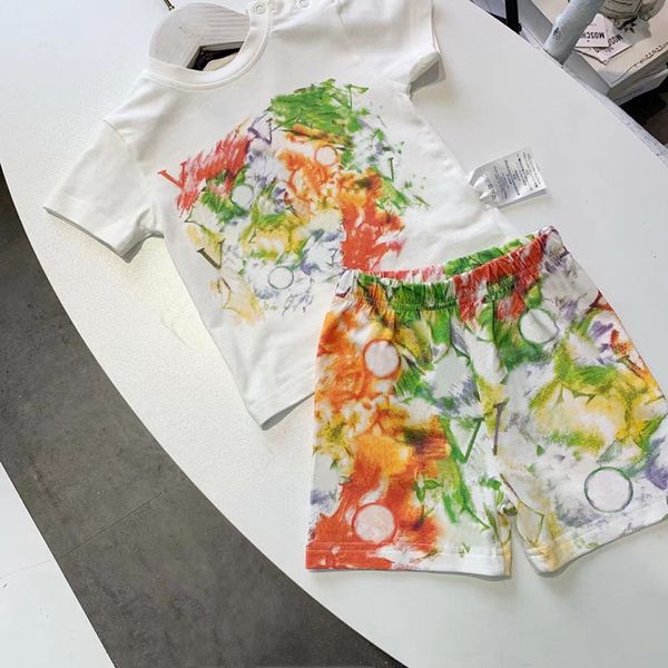

Baby Clothes Sets Kids Designers T-Shirt Children Shorts Toddler Casual Clothing Kid Luxury Tracksuit Girls Boys Cartoon 2Pcs Set CXD2403224-12, Gray