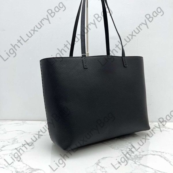 

1:1 mirror quality new senior designer shopping bag with lychee grain cowhide tote bag burchbag, Black