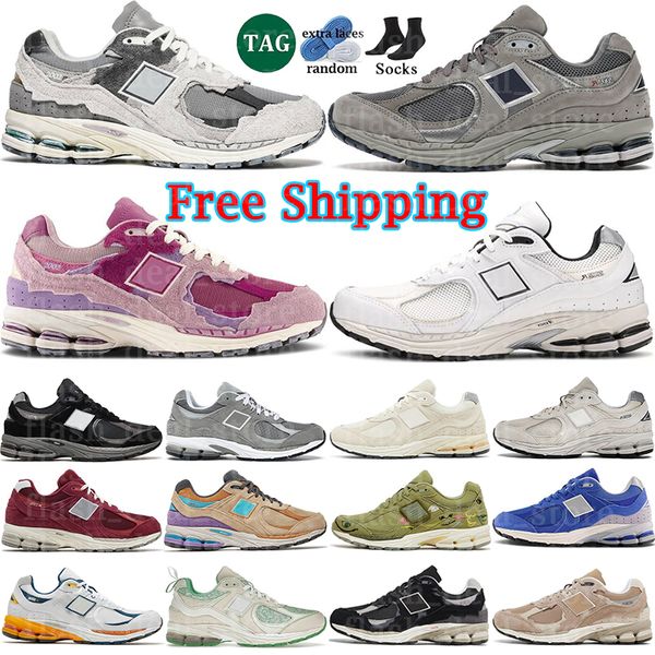 

Free Shipping New 2002r Designer Shoes men woman Rain Cloud Light Grey Black White Phantom Bordeaux Sea Sallt pink Sneakers Outdoor Shoes sport Trainer size 36-45, Color 12