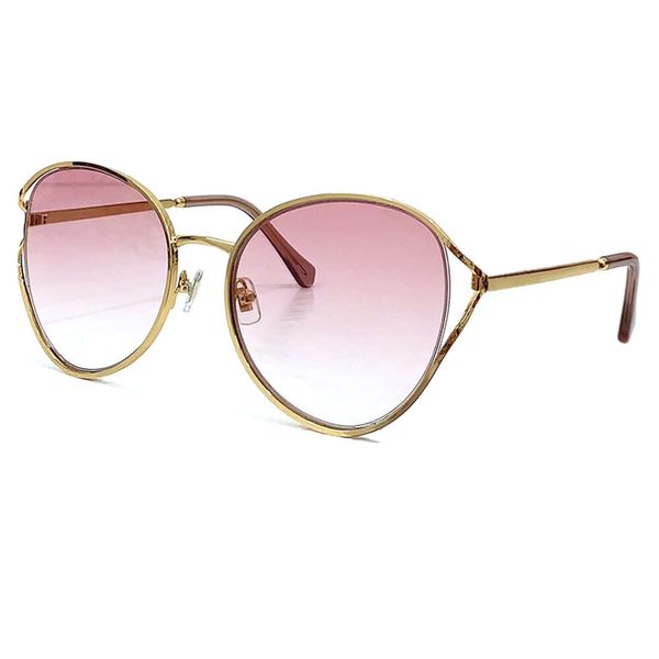 

2023 High-end Openwork Design Sunglasses Female Oval Big Frame Gradient Fashion Shades Free Shipping