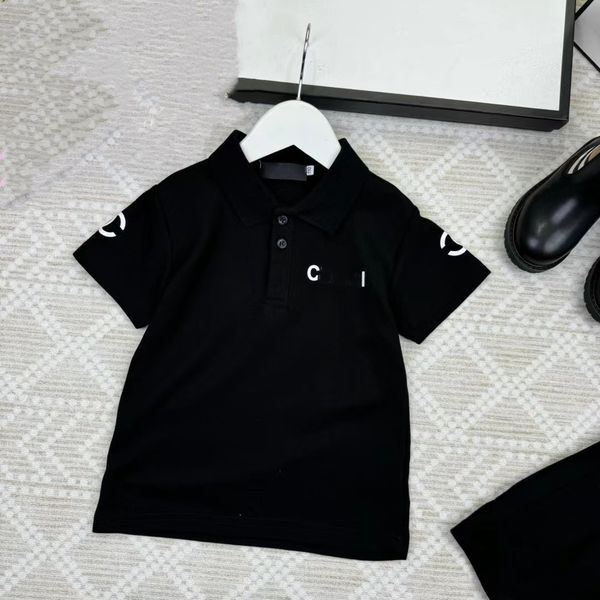 

Kids Designer Clothes Baby Polos Girl Boy Polo Shirt 100% Cotton Comfortable Breathable Summer Short Sleeve Toddler T Shirt Luxury Brand with Letters Single, Black