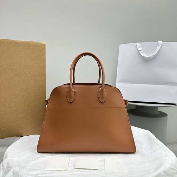 

mirror quality margaux15 tote bag soft calfin designer handbag women medium handbags brown black zipper purse, Split
