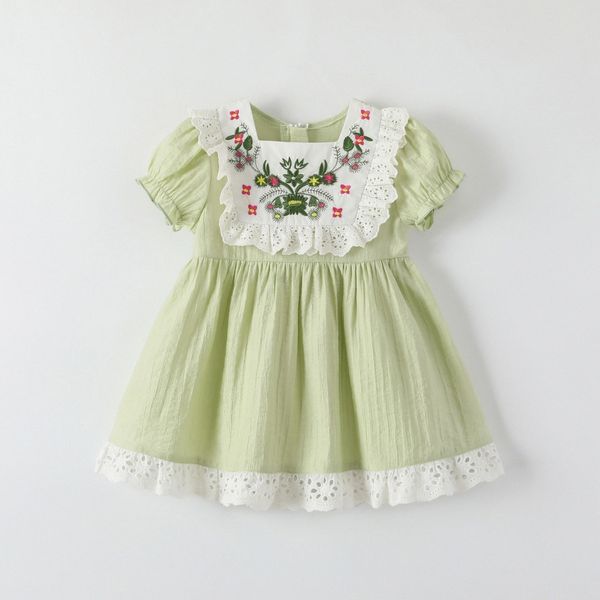 

kids baby dress green clothes Toddlers Clothing BABY childrens girls purple pink summer Dress t2ZC#