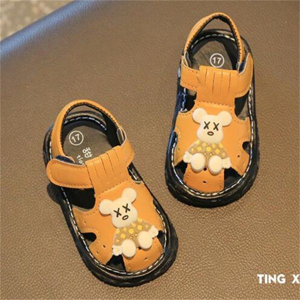 

Fashion Luxury Newborn Sandals Boys Girls First Walkers Baby Toddler Kids Shoes Summer Soft Bottom Breathable Sports Little Baby Shoes, Brown