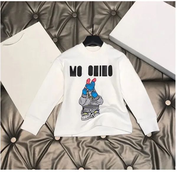 

hooded Kids Hoodies kid Sweatshirt Baby sweater Fashion Letter Streetwear Pullover Tops Children Casual Sweatshirts girls Boys Clothing Designer, White