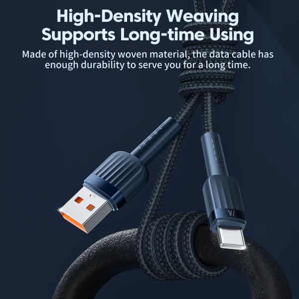 

USB Toocki 7A Type C Cable For Samsung S20 S21 Xiaomi POCO Fast Charging Wire Cord USB-C Charger Mobile Phone USBC Type-C Cable able POO harging ord - harger - able