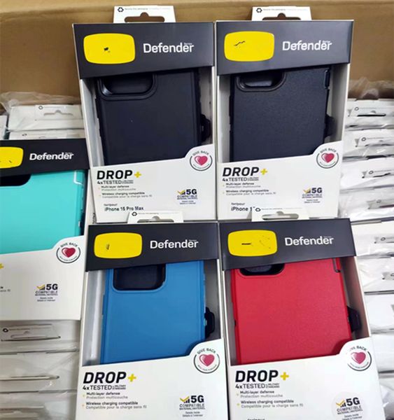 

Defender Cases Have OtterrBox Logo For iPhone 15 Pro Max 14 13 12 11 Xs Max XR 8 Plus Samsung S24 Military Grade Shockproof Hybrid Robot Phone Case With Clip & Box Packaging, Leave color number/please remark