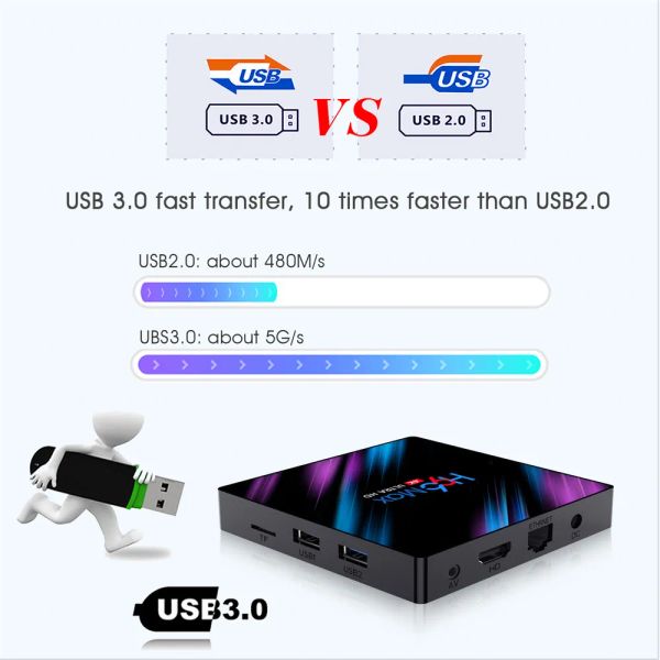 Woopker H96 MAX RK3318 Smart TV Box Android 11 4G 32G 64GB 4K Wifi BT Media Player H96MAX TVBOX YouTube Google Voice Set top box