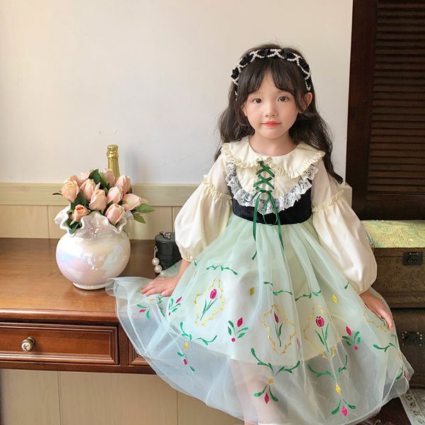 

Cute girl Princess dress children's costume, Green