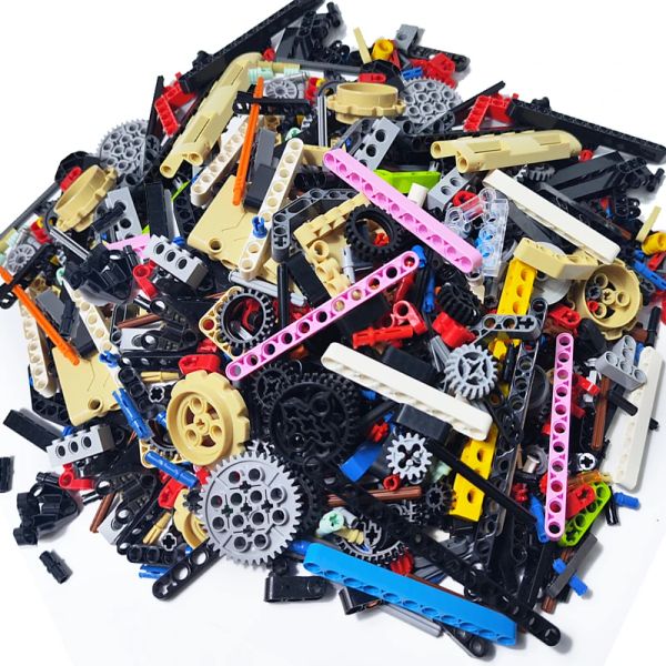1Kg Assemble Technical Blocks Parts Accessories Connector Studded Beam Multiple Size Technology Parts Building Blocks Kids Toy