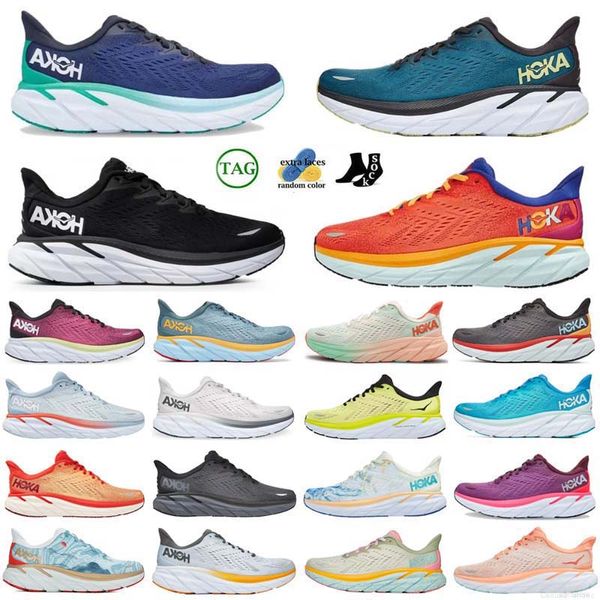 

One Bondi 8 Running Shoes Womens Platform Sneakers Clifton 9 Men Women Blakc White Harbor Mens Women Trainers Runnners 36-48, Color 1