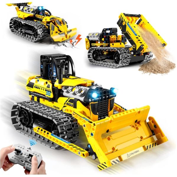 

in 3 1 City Technical RC Car Robot Excavator Racing Car Building Blocks Remote Control Bulldozer Truck Bricks Gift Toys for Boys Racg Buildg