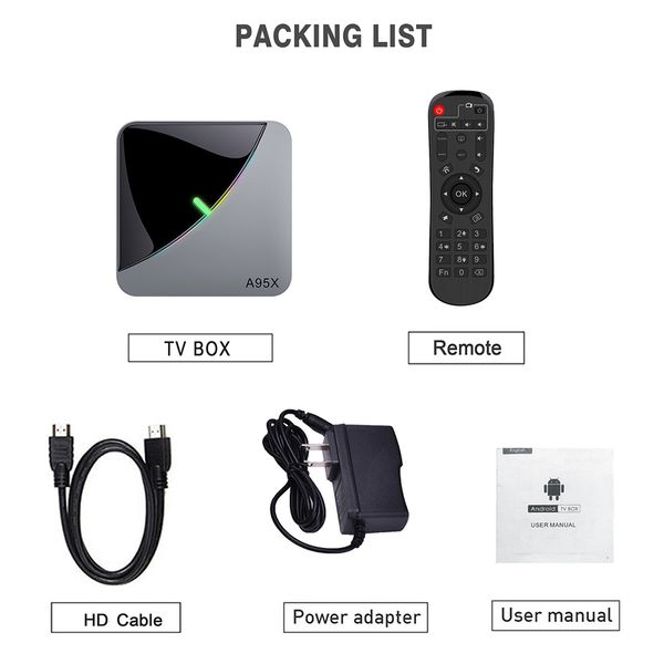 A X F Air RGB Light TV Box Android Amlogic S K GB Wifi H fps YoutubeTVBOX XF