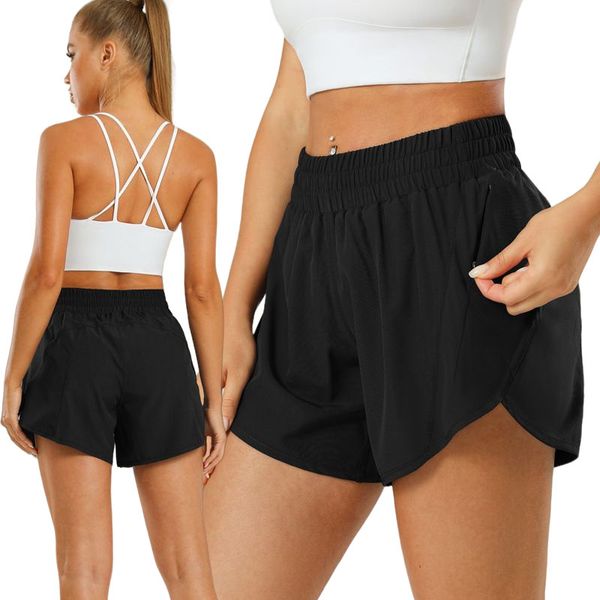 

Short 5 Lu Inch Sports Fiess Hotty Hot Yoga Outfits for Woman Casual Gym Shorts Loose with Zipper Pocket Summer Run Jogger Athletic Quick Dry Track Pants S s