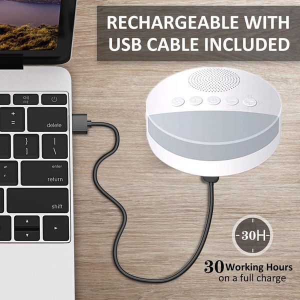 Baby White Noise Machine Kids Sleep Sound Player Night Light Timer Noise Player USB Rechargeable Timed Shutdown Sleep Machine