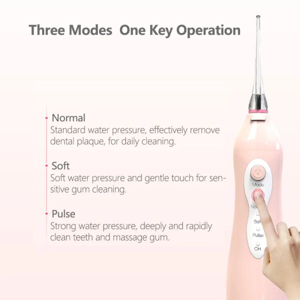 2025 Oral Irrigator USB Rechargeable new Water Flosser Portable Dental Water Jet 230ML Water Tank Waterproof Teeth Cleaner