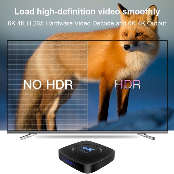 Android TV Box 10 4GB 32GB 64GB 6K H.265 Media Player 3D Video 2.4G 5GHz Wifi Bluetooth Smart Set Top