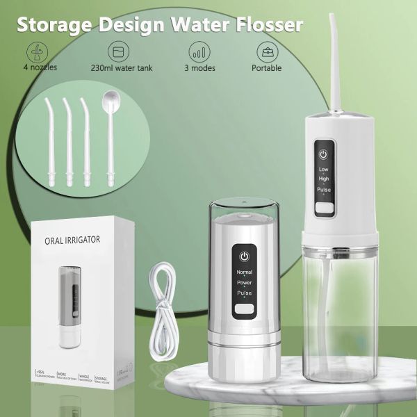 2025 Oral Irrigator +4 Jets 3 Mode USB Rechargeable Water Flosser Portable Dental Water Jet Waterproof Irrigator new Dental Teeth Cleaner