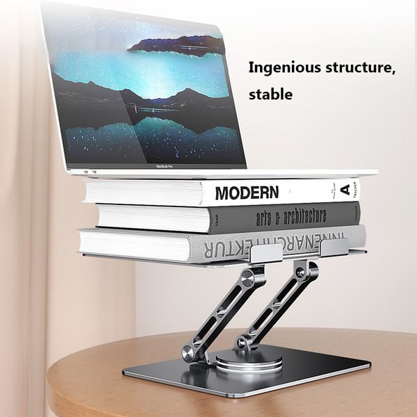 Laptop Stand 360° Rotatable Notebook Holder Liftable Aluminum Alloy Compatible with 9.7-17 Inch Bracket