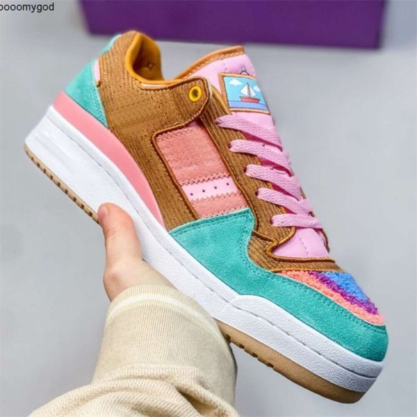 

2023 New Forum 85 Low the simpsons living room 84 Roman collection low cut retro lace up versatile casual sports sneakers 36-45, 0000000_color