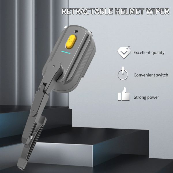 Rechargeable Motorcycle Helmet Wiper Universal Waterproof helmet windshield wiper Compatible with most visor