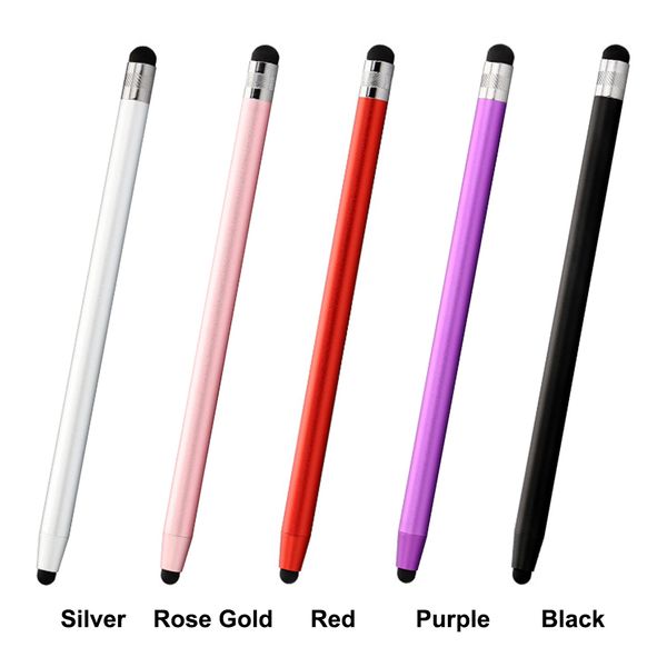 2 in 1 Rubber Tips Capacitive Stylus Pen Touch Screen Stylus Pen Touch Screen for iPhone iPad Andoird Phone Tablet
