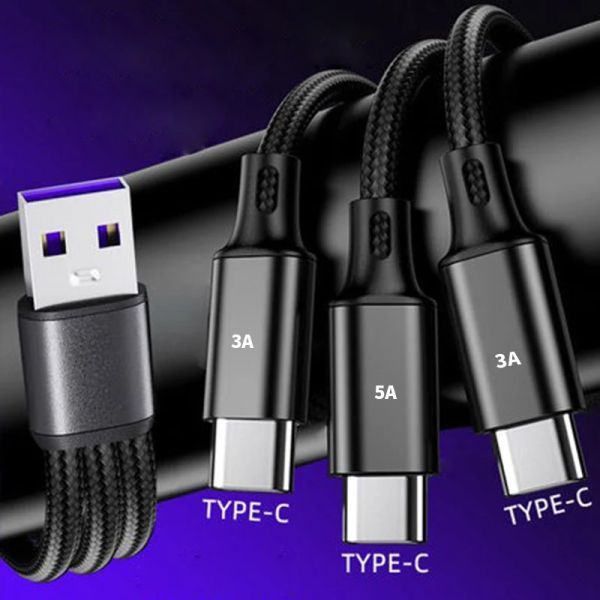 

In 3 1 Type C USB Micro Fast Charging Cable For Samsung Xiaomi Redmi Realme OPPO OnePlus for Android Mobile Phone Data Transfer harging able