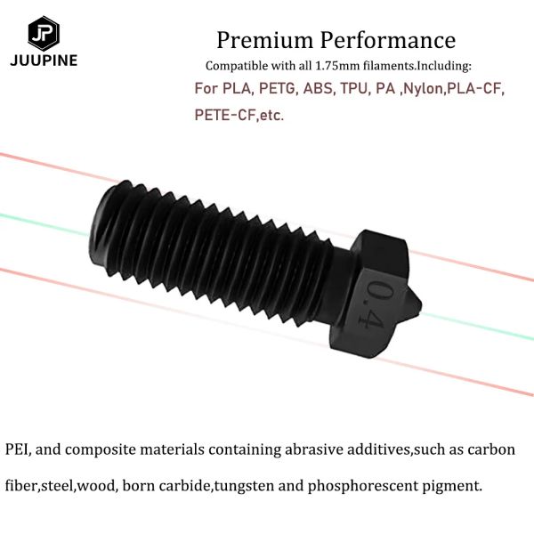 Cht Volcano Nozzle 3d Printer High Flow Volcano Nozzle Hardened Steel For Volcano Hotend Ender 3 Artillery Vyper Prusa I3 Hotend