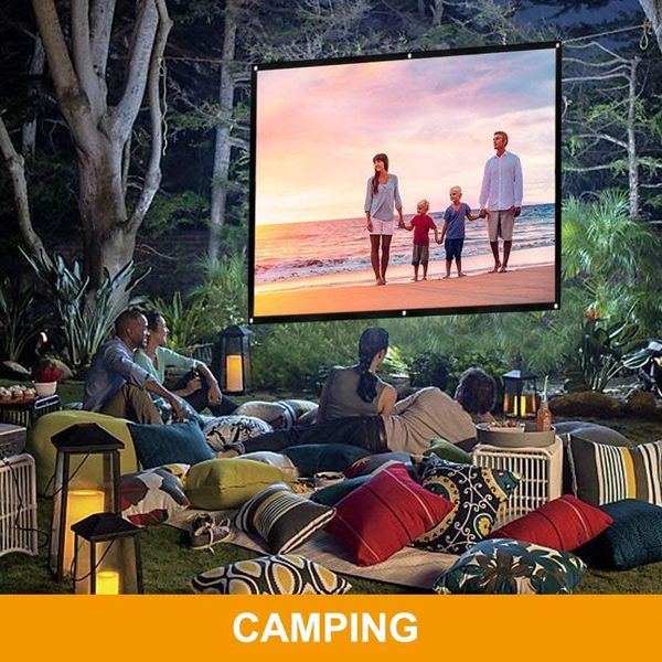150 inch 4 3 portable folding movie screen hd creaseresist indoor outdoor projector for home theatre office electronics