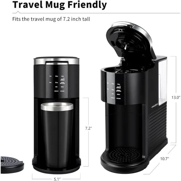 Vimukun Single Serve Coffee Maker for K-Cup , Water Reservoir, Single Cup Coffee Brewer with Self-cleaning Function