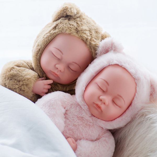 reborn baby doll ForestBear Realistic Reborn 14 inch 36cm Lifelike Soft new Body silicone Newborn Real Life Like Baby Dolls for Children Aged 18m+ realis