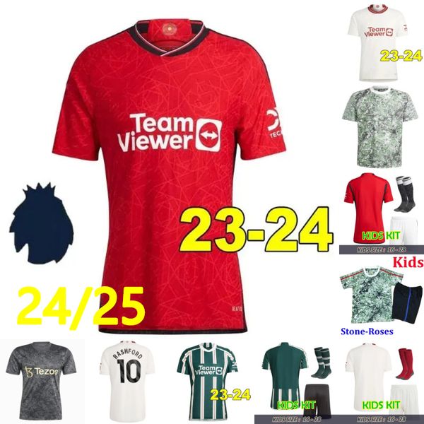 

2024 2025 Soccer Jersey BRUNO FERNANDES RASHFORD MOUNT Football Shirt Men Kit Kids Equipment Home Away 3rd 23/23 MARTIAL HOJLUND Stone Roses Women Goalkeeper, White