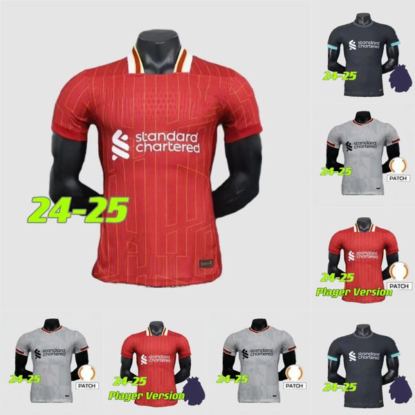 

24 25 Home Away men Soccer Jersey The RedsMohamed Salah Darwin Nunez Dominik Szoboszlai Andy Robertson Alisson Becker Joe Gomez Joel Matip Curtis Jones kids Kit, 24 25 fans2