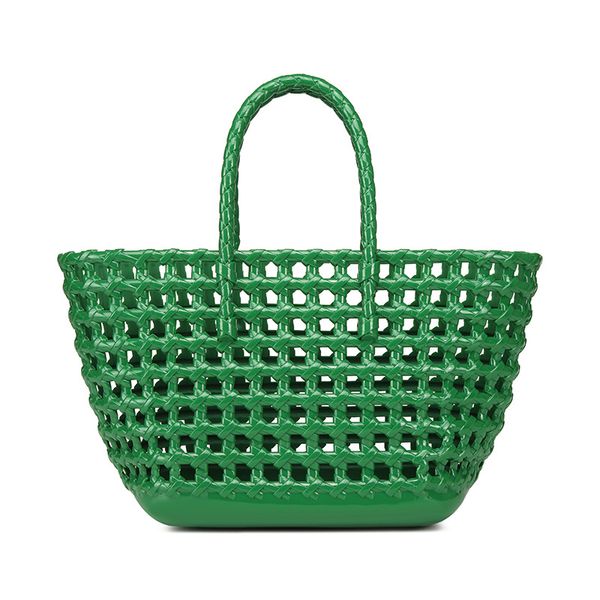 

New Summer Shopping Bags Fashion Bucket Mesh Handmade Bag Straw Storage Handbag for Ladies, Khaki