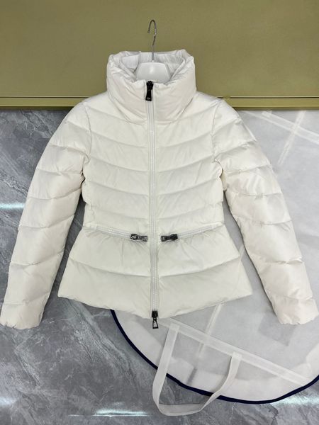 

New Womens waist Down Coats invisible cap Jackets Winter Puffer Parkas Europe Designer Coat Unisex Outerwear Warm Feather jacket clothing -XXL, White