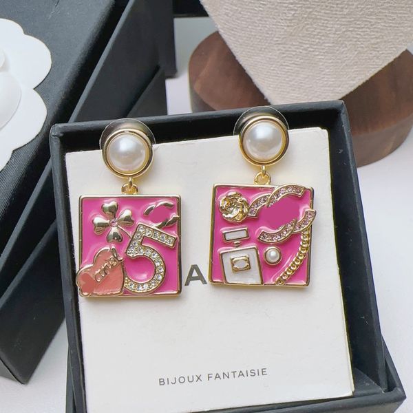 

Brand Classic Crystal Earring High Quality Designer S925 Silver Dangle 18K Gold Plated Earring for Women Luxury earring Jewelry Wedding Party Gift