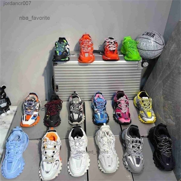 

Track 3 WITH LED Shoe Luxury Brand Track 3 Sneakers Casual Shoes Tracks 3.0 Paris Italy Brand Triple Black Leather Printed Famous Trainers Sports Mens Wom, 1_color