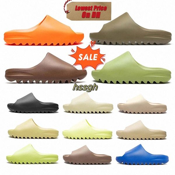 

Designer Slippers Mens Sandals Womens Shoes Black White Desert Sandy Brown Mineral Blue Glow Green Moon Gray Resin Beach Mens Fashion Sandals Summer O A1nZ#