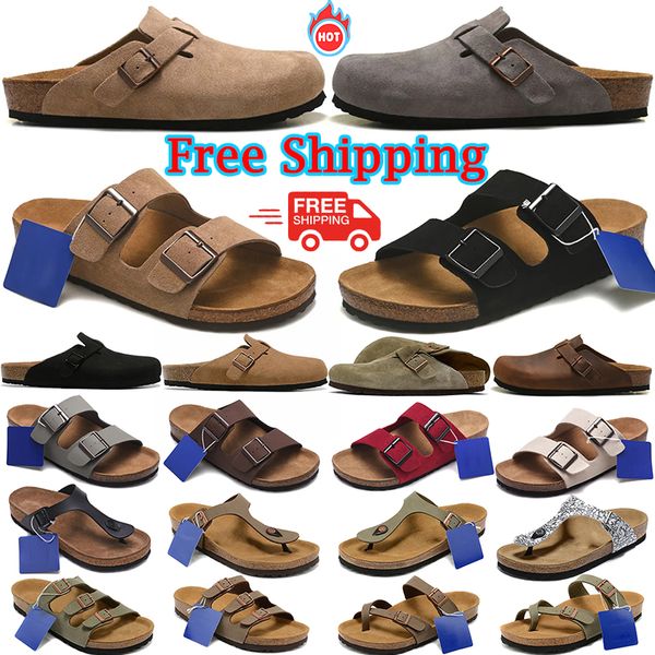 

Free Shipping designer sandals boston clogs slipper slides shoes mules clog sliders slippers for mens womens birks sandles slides casual sandales sandalias 36-46, Green