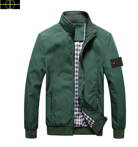 

stone jacket Fashion New Men's Designer Coat spring and autumn jacket Baseball Slim Style Classic Casual Coat Zipper jacket, Brown