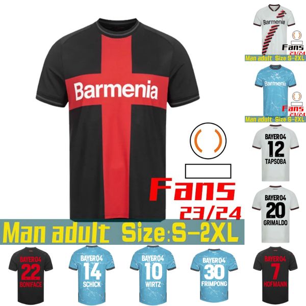 

23 24 WIRTZ Soccer Jerseys BONIFACE HINCAPIE HOFMANN TAPSOBA SCHICK PALACIOS FRIMPONG GRIMALDO Football Shirts 2023 2024 Bayer 04 Leverkusen Home Away 3rd Mens, #6