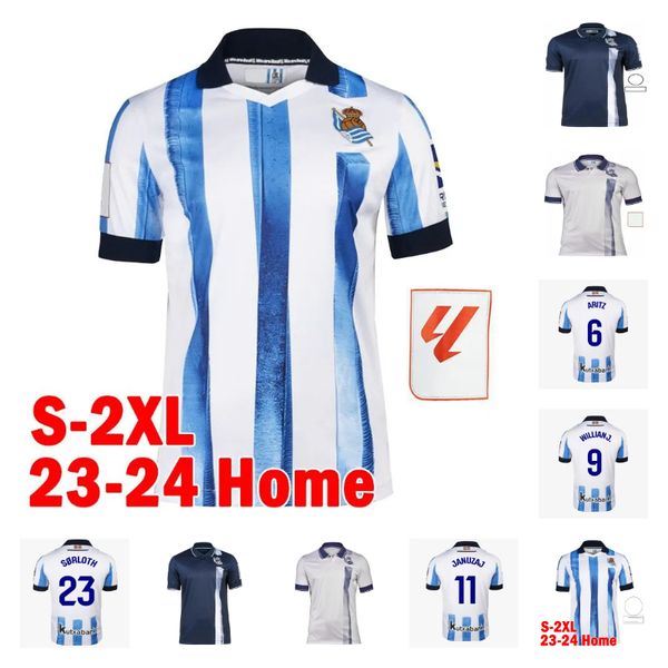 

23/24 Real Sociedad MERINO PORTU OYARZABA L Soccer Jersey 2023 2024 Home Maillots Shirt Away X.PRIETO SILVA JANUZAJ ISAK Football Shirts, 3rd ucl patch