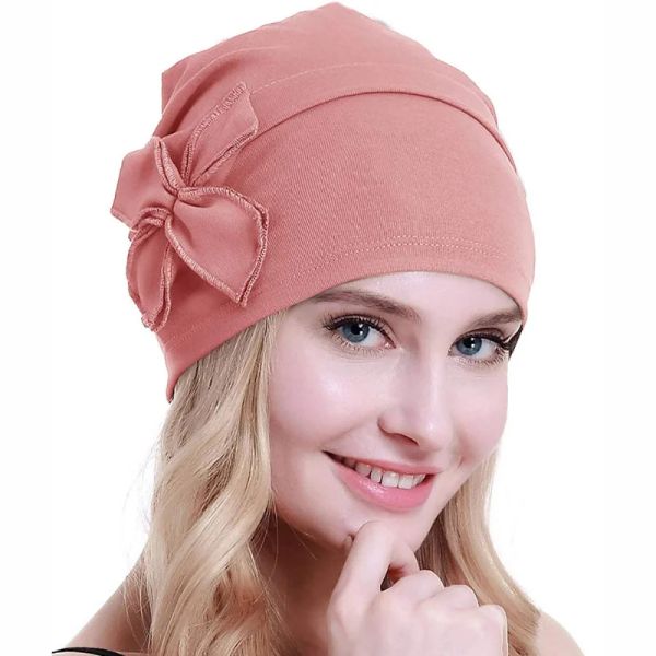 

Women's Bowknot Cotton Pullover Hat Chemotherapy Hair Loss Hat Month Child Hat Muslim Casual Headband Hat luxury hats for women, Tg091-6