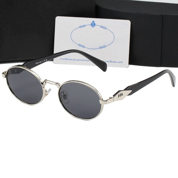 

Mens Womens Designer Sunglasses Retro Sunglasses for Men Women Metal Oval Frame Sunglass Vintage Goggle Adumbral Eyeglasses UV400 Glasses