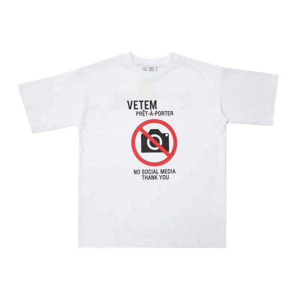 

designer T-shirts VTM Classic Luxury Mens crop tops High quality printing t shirts women New oversized Cotton Short-sleeved tees Trendy Brand Clothing, White