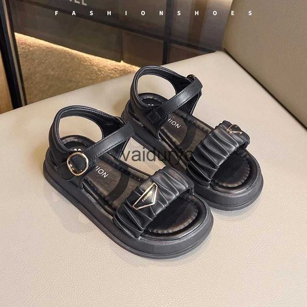 

Sandals Childrens Elden Summer Beach Shoes Boys and Girls Preschool Fashion 2024 New Anti Kick Soft H240506, Blue